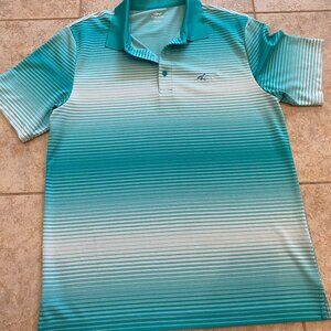Teal Striped Polo
